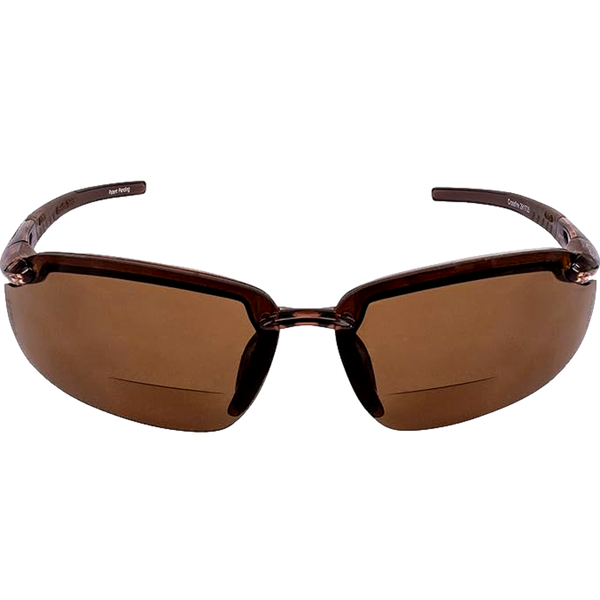 Radians Crossfire 2911720 ES5 Bi-Focal Safety Glasses HD Brown Lens 2.0 Diopter