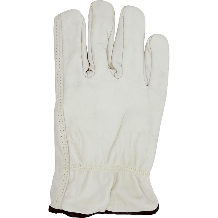 Ironwear 4189 Large Buffalo Leather Gloves Alabaster Finish Durable - OutdoorPowerDeals