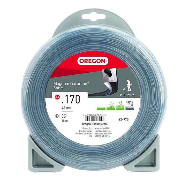 Oregon 22-970 Gatorline Heavy-Duty Professional Magnum .170-Inch-By-36-Foot, 1/2-Pound Coil Of Square String Trimmer Line
