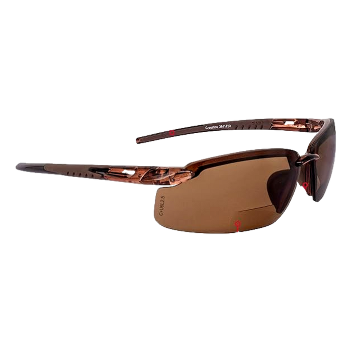 Radians ES5 Half Frame Reader Safety Glasses Brown/Brown Pack of 12