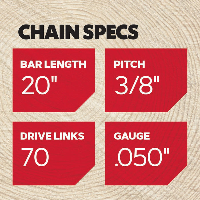 Oregon 72LPX070G 70 Drive Link Super 70 Chisel Chain 3/8-Inch