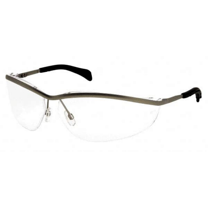 MCR KD213 Klondike Metal Safety Glasses Black Frame Clear Lens Pack of 12