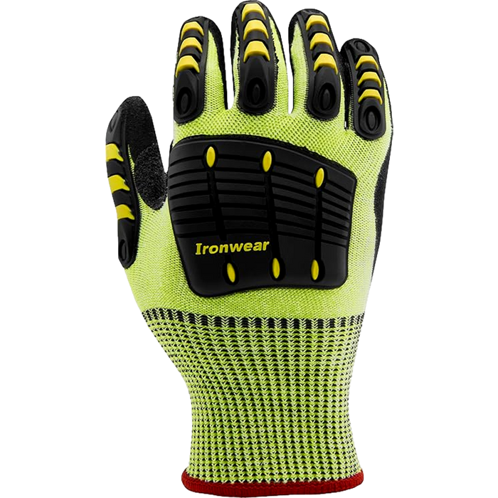 IRONWEAR 4885-L-06-3XL GLOVES IMPACT LIME/BLACK 3XL