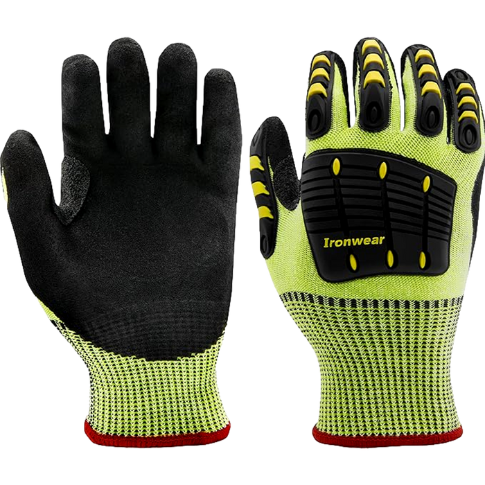 IRONWEAR 4885-L-06-3XL GLOVES IMPACT LIME/BLACK 3XL