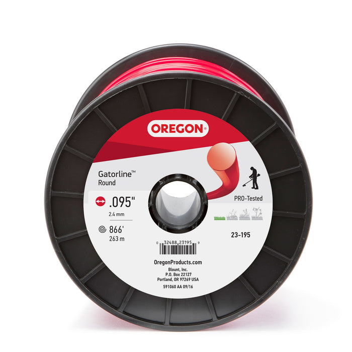 Oregon 23-195 Professional Red Gatorline Round String Trimmer Line .095-Inch Diameter 3-Pound Spool