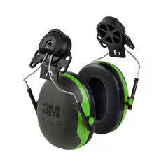 3M Earmuffs X1P3E NRR 22 Black/Green – Hard Hat Mounted Hearing Protection