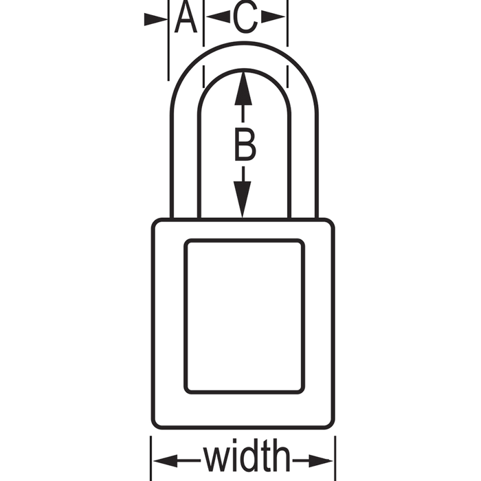 Master Lock 410MKW417BLK Safety Lockout Padlock Keyed Different Black 1-1/2