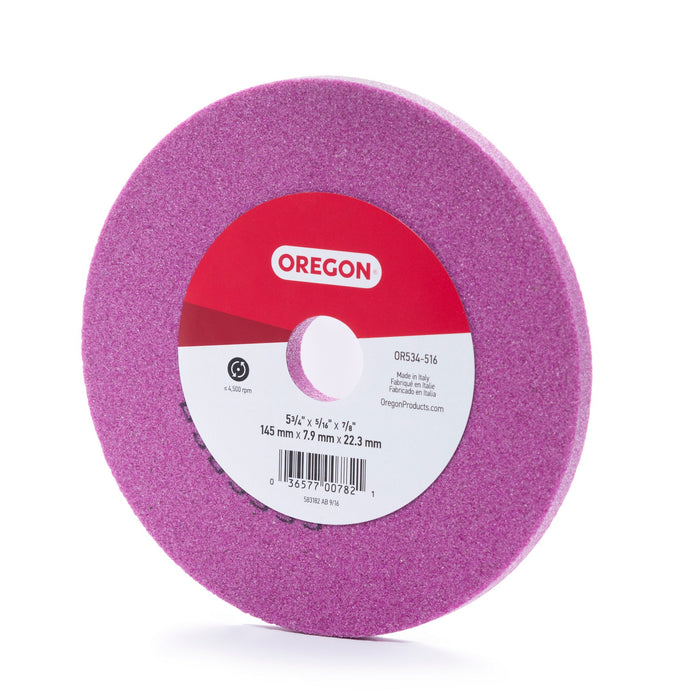 Oregon OR534-516A wheel showing 7/8 inch arbor hole