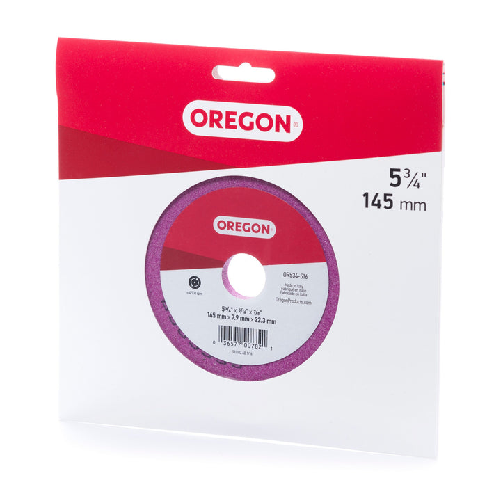 Oregon OR534-516A wheel showing 7/8 inch arbor hole