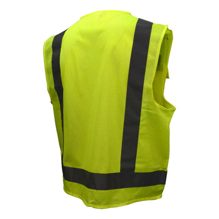 Radians SV7G4X Class 2 Safety Vest Green 4XL Solid Front Mesh Back Surveyor Hi-Vis ANSI