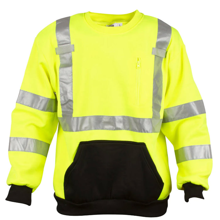 Cordova Sweatshirt Hi-Vis Lime Medium SS101 ANSI Class 3 Compliant