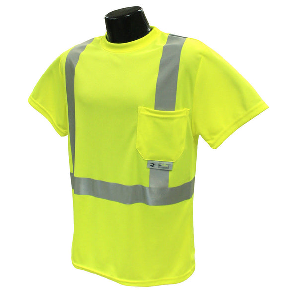 Radians ST11-2PGS Hi-Viz Green T-Shirt, Class 2, Moisture-Wicking