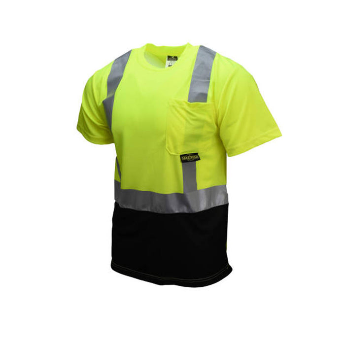 Radians ST11B-2PGS Class 2 Hi-Viz/Black T-Shirt, Moisture-Wicking