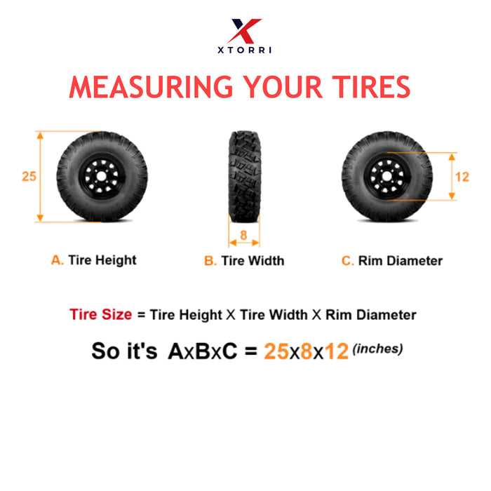 Xtorri ATV 4-Link Spacing Ladder Alloy Tire Chain with Tensioners 28x10-12 26x11-12 26x12-12 Incl tensioner