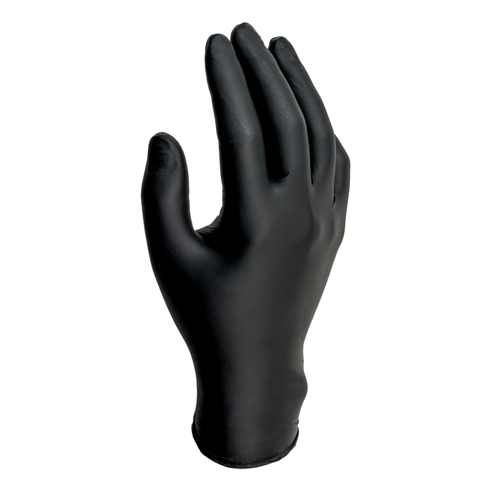 Ansell MK-296 2XL Microflex MidKnight Black Nitrile Gloves Powder-Free Box of 100 - OutdoorPowerDeals