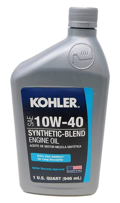 Kohler 25 357 70-S 10W40 synthetic oil quart bottles, 3 pack