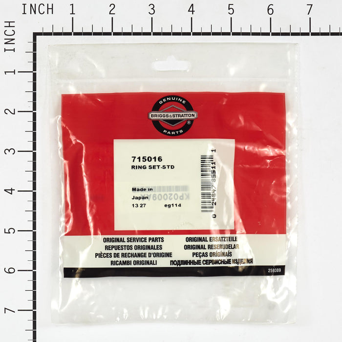 BRIGGS & STRATTON 715016 STANDARD PISTON RING SET