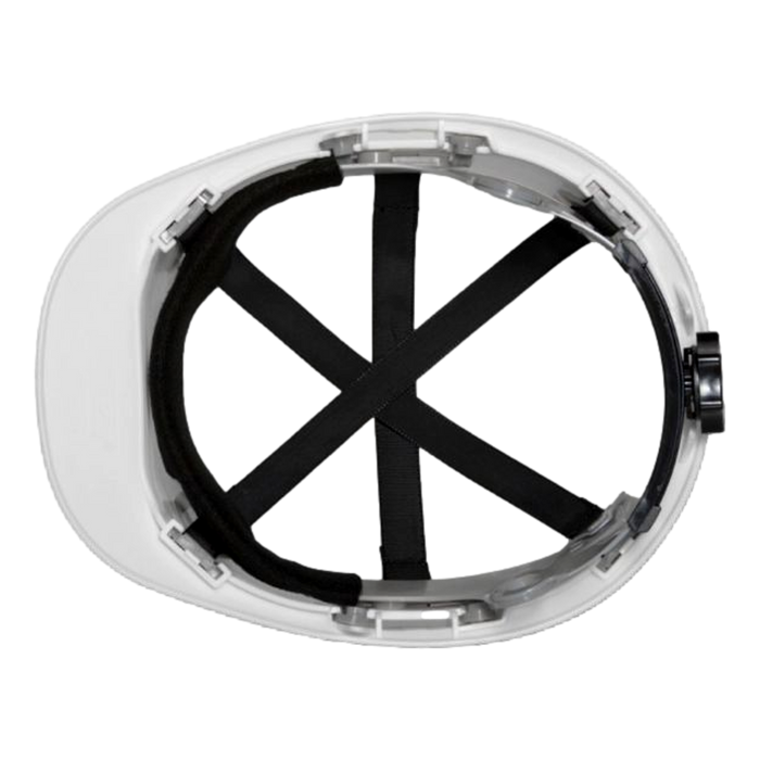IRONWEAR 3961 Cap Style Hard Hat White 4-Point Ratchet Suspension