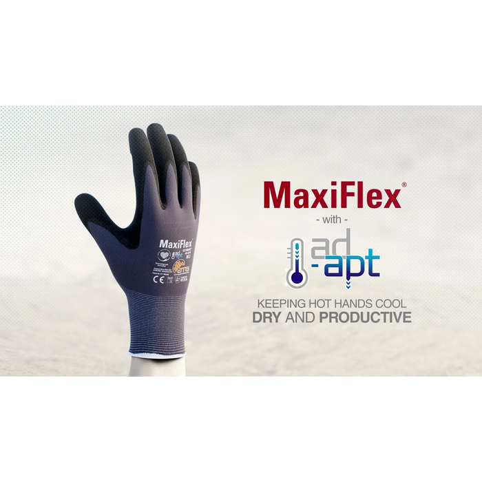 ATG 44-3755 Maxicut Ultra Nitrile Gloves Blue Black Large Pack of 12