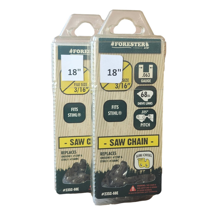 Forester 23SC-68E Chainsaw Chain (2 Pack)