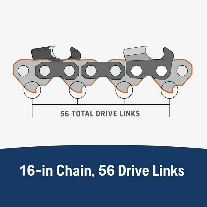 Husqvarna 585422156 Chainsaw Chain 0.25 Mini 0.05 56 Dl