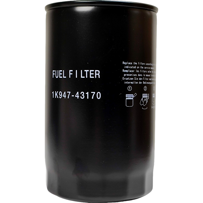 Kubota 1K947-43172 Fuel Filter 1 Micron OEM Diesel Engine Replacement - OutdoorPowerDeals