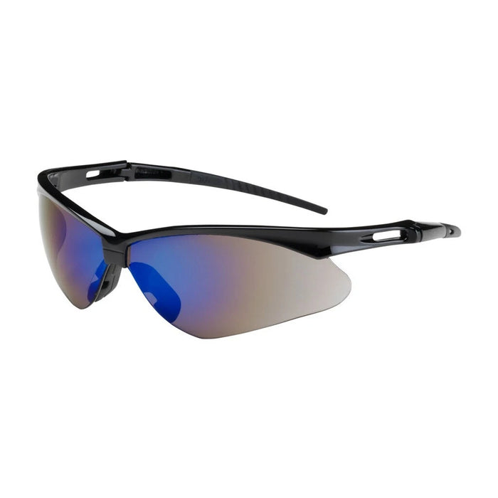 PIP 250-AN-10115 Semi-Rimless Safety Glasses Anti-Scratch Impact-Res Black/Blue Mirror - OutdoorPowerDeals