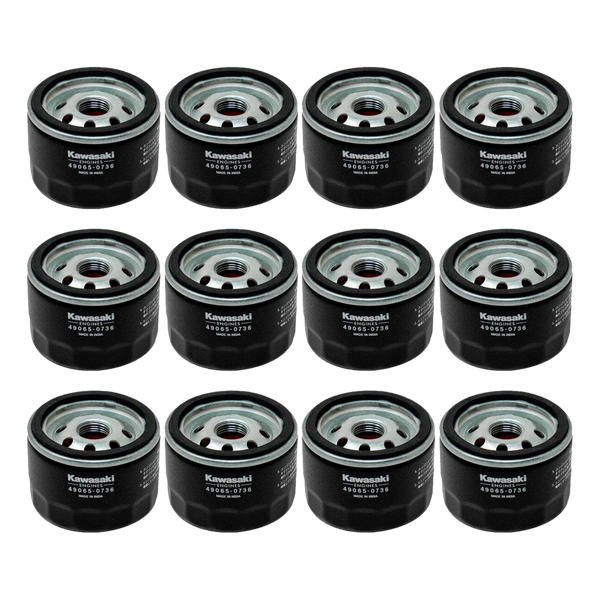 Kawasaki 49065-0736 Oil Filter 12 Pack Replaces 49065-0721 - OutdoorPowerDeals