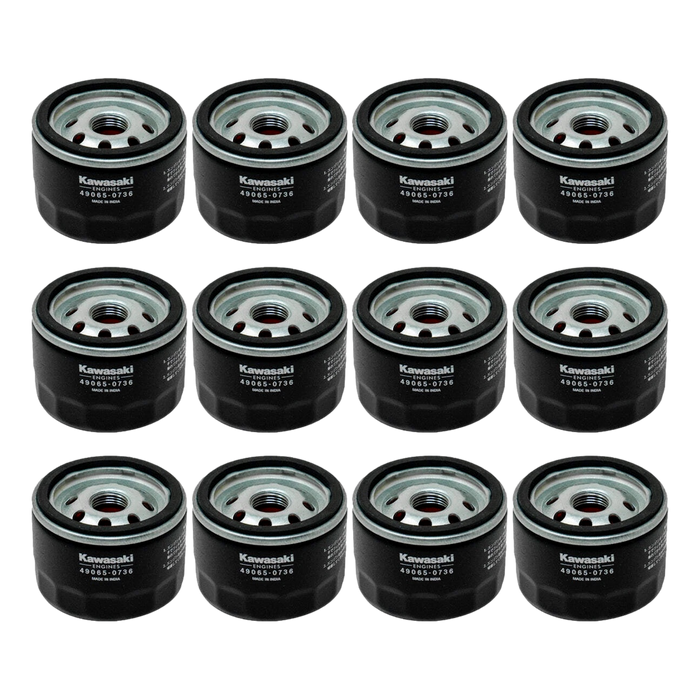 Kawasaki 49065-0736 Oil Filter 12 Pack Replaces 49065-0721 - OutdoorPowerDeals