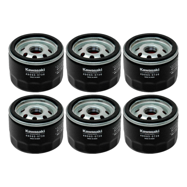 Kawasaki 49065-0736 Oil Filter 6 Pack Replaces 49065-0721 - OutdoorPowerDeals