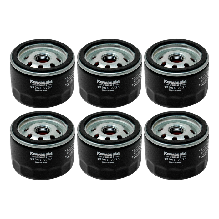 Kawasaki 49065-0736 Oil Filter 6 Pack Replaces 49065-0721 - OutdoorPowerDeals