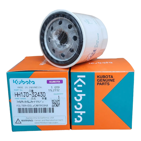 Kubota HH1J0-32430 Oil Filter 2 Pack OEM Replaces HH150-32430 D902 D1105 V1505 V2403 Engines