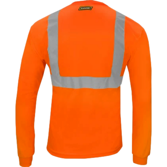 SHIRT LONG SLEEVE POLY ORANGE 1835-O 2XL